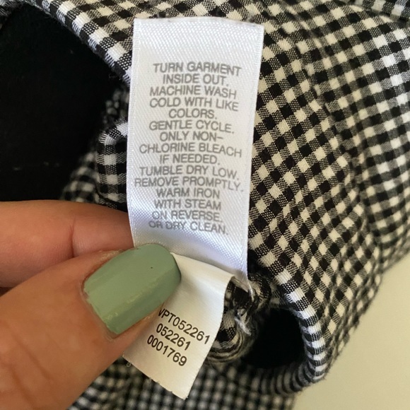 J. Jill Pants Black and White Check Gingham Elastic Waistband Women’s Size 10 - Picture 8 of 10